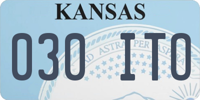 KS license plate 030ITO
