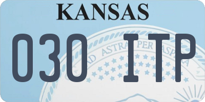 KS license plate 030ITP