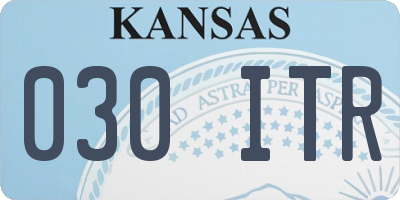 KS license plate 030ITR