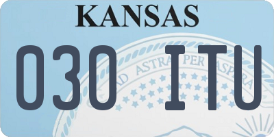 KS license plate 030ITU