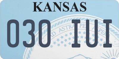 KS license plate 030IUI