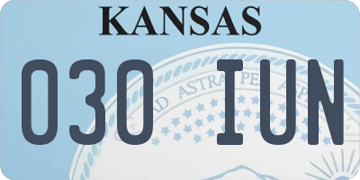 KS license plate 030IUN