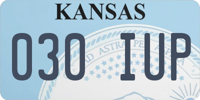 KS license plate 030IUP