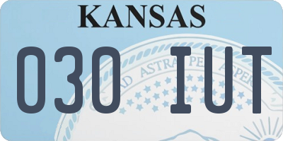 KS license plate 030IUT
