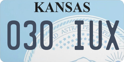KS license plate 030IUX