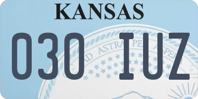KS license plate 030IUZ