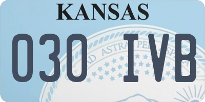 KS license plate 030IVB