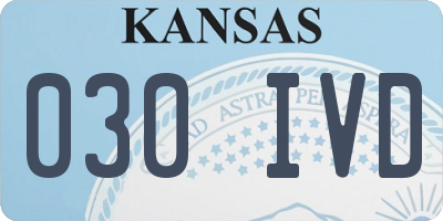 KS license plate 030IVD