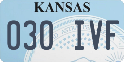 KS license plate 030IVF