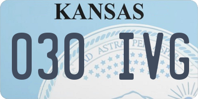 KS license plate 030IVG