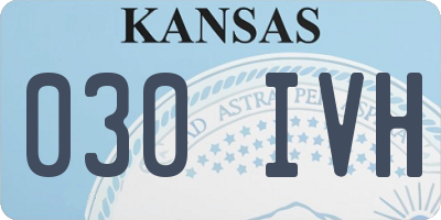 KS license plate 030IVH