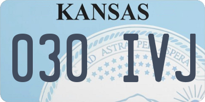 KS license plate 030IVJ
