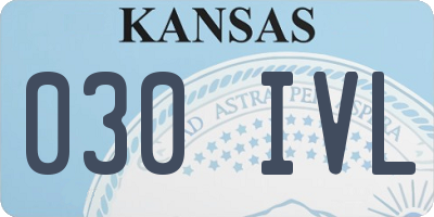 KS license plate 030IVL