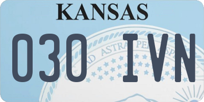 KS license plate 030IVN