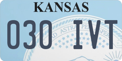 KS license plate 030IVT