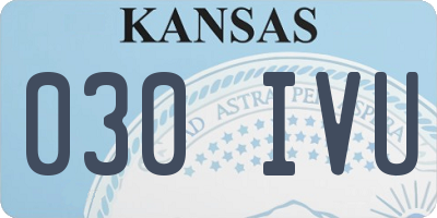KS license plate 030IVU