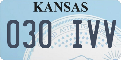 KS license plate 030IVV