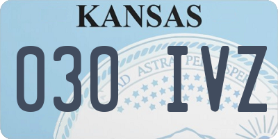 KS license plate 030IVZ