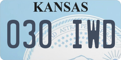 KS license plate 030IWD