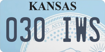 KS license plate 030IWS