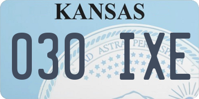 KS license plate 030IXE