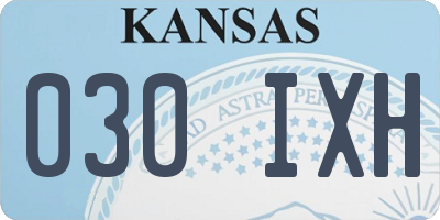 KS license plate 030IXH