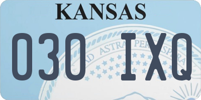 KS license plate 030IXQ