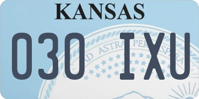 KS license plate 030IXU