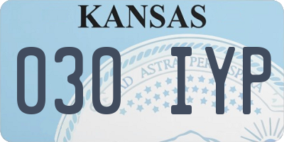 KS license plate 030IYP