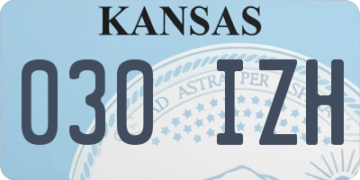 KS license plate 030IZH