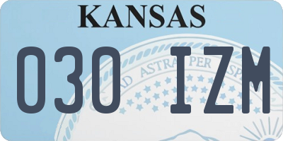 KS license plate 030IZM
