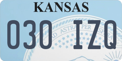 KS license plate 030IZQ