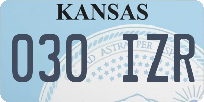KS license plate 030IZR