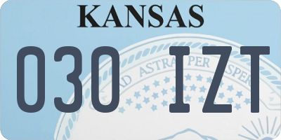 KS license plate 030IZT