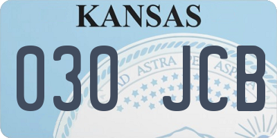 KS license plate 030JCB