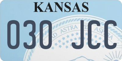 KS license plate 030JCC