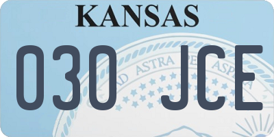 KS license plate 030JCE