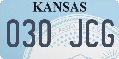KS license plate 030JCG