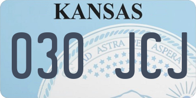 KS license plate 030JCJ