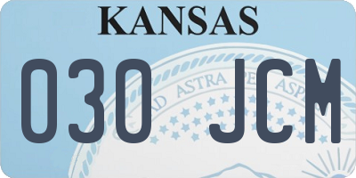KS license plate 030JCM