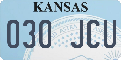 KS license plate 030JCU