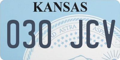 KS license plate 030JCV