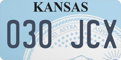 KS license plate 030JCX