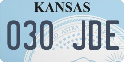 KS license plate 030JDE