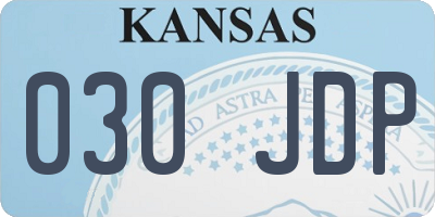 KS license plate 030JDP