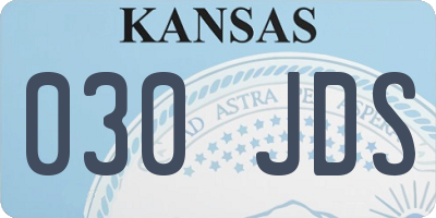 KS license plate 030JDS