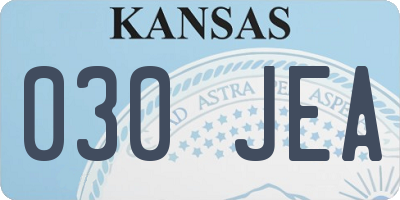 KS license plate 030JEA