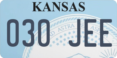 KS license plate 030JEE