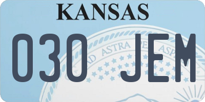 KS license plate 030JEM