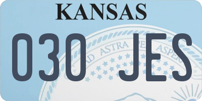 KS license plate 030JES